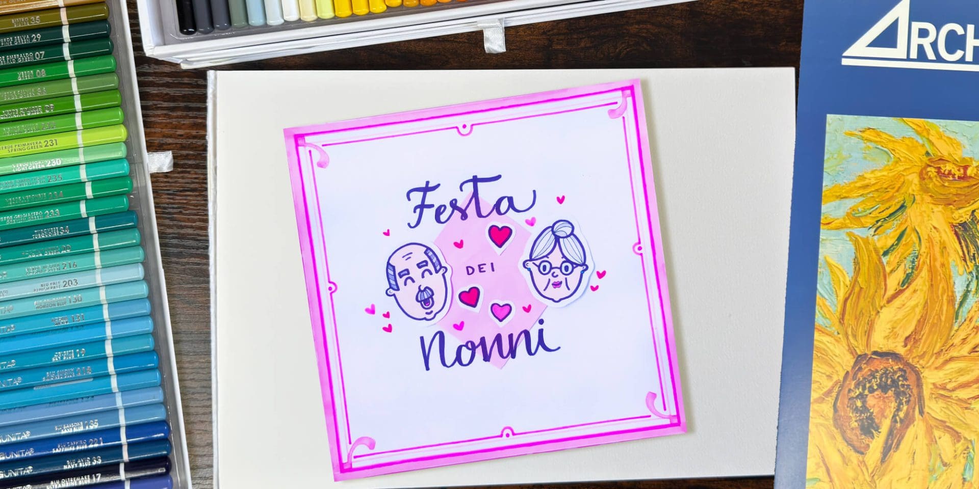 tintaUNITA lavoretti festa nonni biglietto